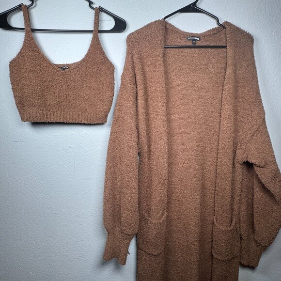 Mocha Fuzzy 3 Piece Ensemble Legging - Picture 7 of 7